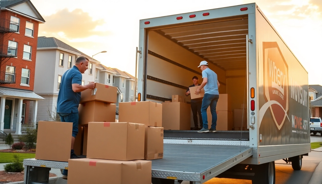 Apex Relocation Experts Calgary leading a professional team loading boxes into a moving truck, showcasing reliable Calgary movers in action.