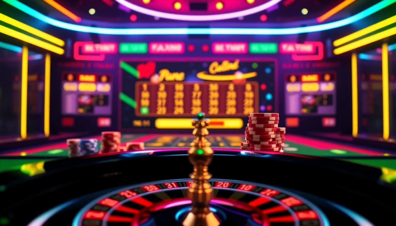 Visually engaging banner promoting UU88 COM online casino with colorful gaming elements and dynamic lighting for user appeal.