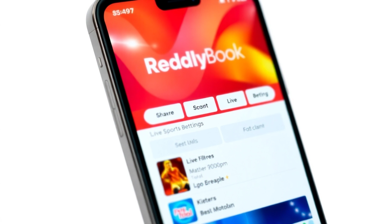 The Reddybook App's user-friendly sports betting interface on a mobile device, showcasing live odds and betting options for cricket, football, and more for easy online wagering.