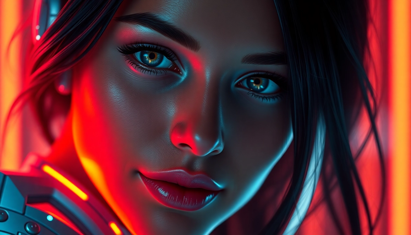 Envision an AI girlfriend engaging in a realistic, unfiltered NSFW chat within a sleek digital interface, highlighting intimacy and emotional connection.