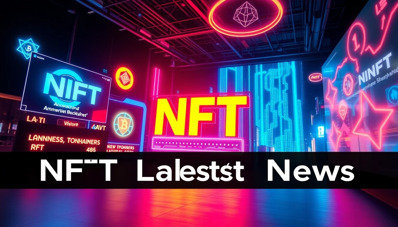Stay updated with NFTs Latest News through dynamic digital artwork highlighting blockchain and