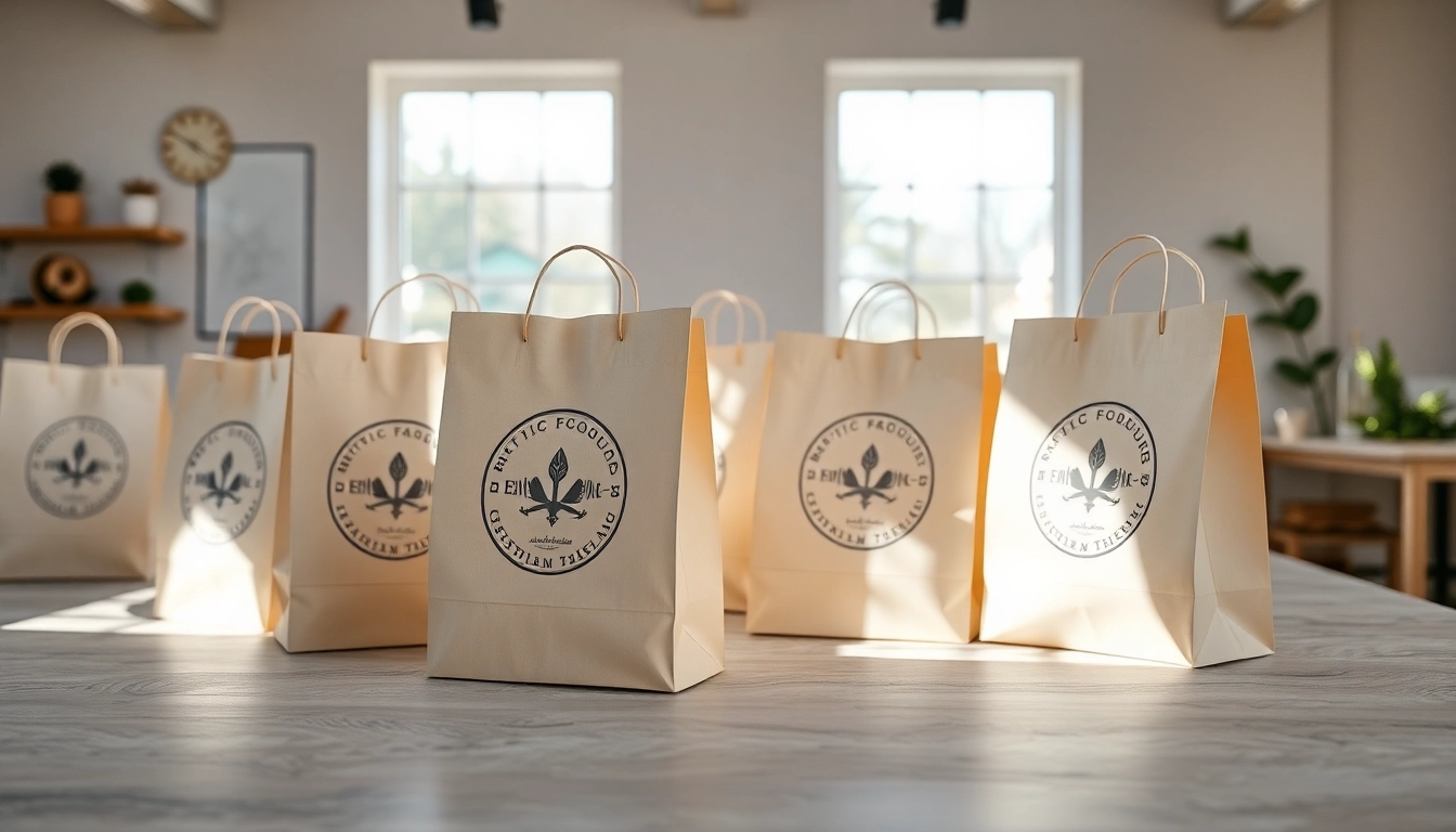 High-quality eco-friendly torba papierowa being crafted with advanced printing techniques in a