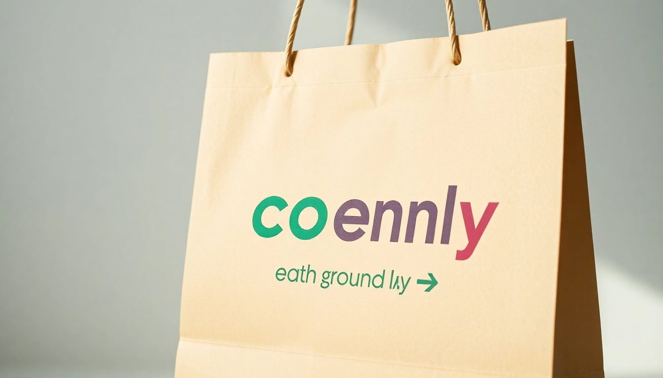 Showcasing a eco-friendly torba papierowa with vibrant branding as a sustainable shopping bag