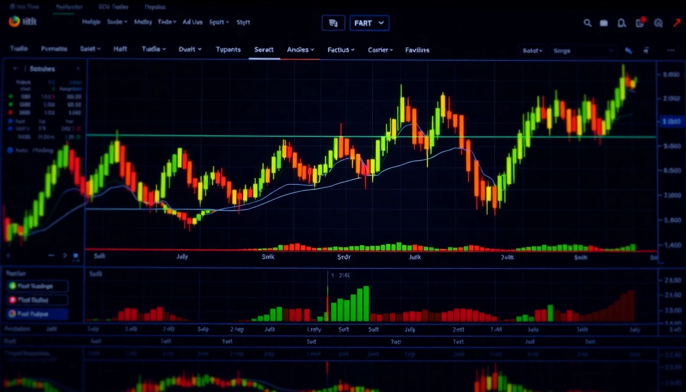 Professional trading view platform showcasing real-time market charts for traders and investors